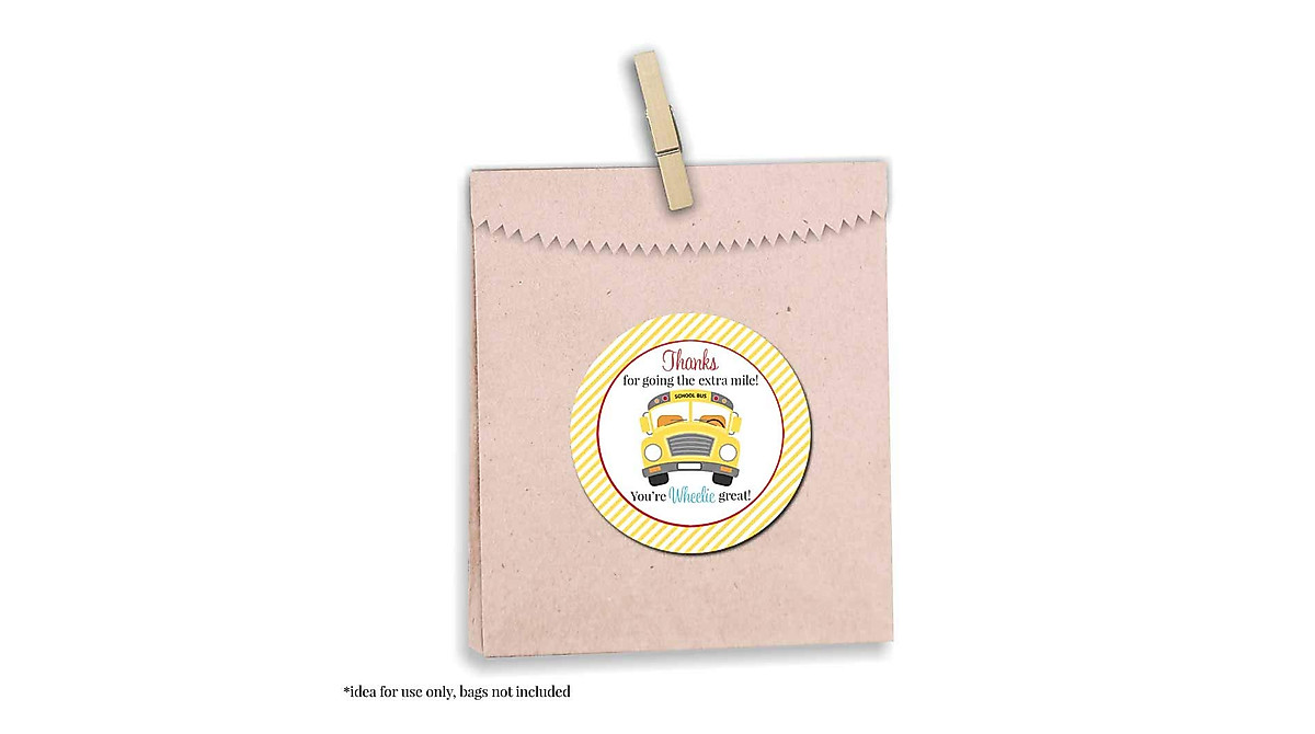 Go The Extra Mile School Bus Driver Appreciation Stickers - 40 Fun ...