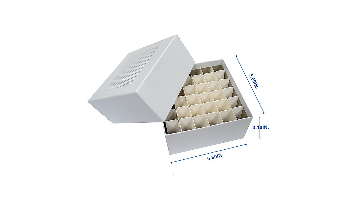 CryoKING 36-Well Lab Freezer Box for 15ml Tubes - Durable Cryo Storage