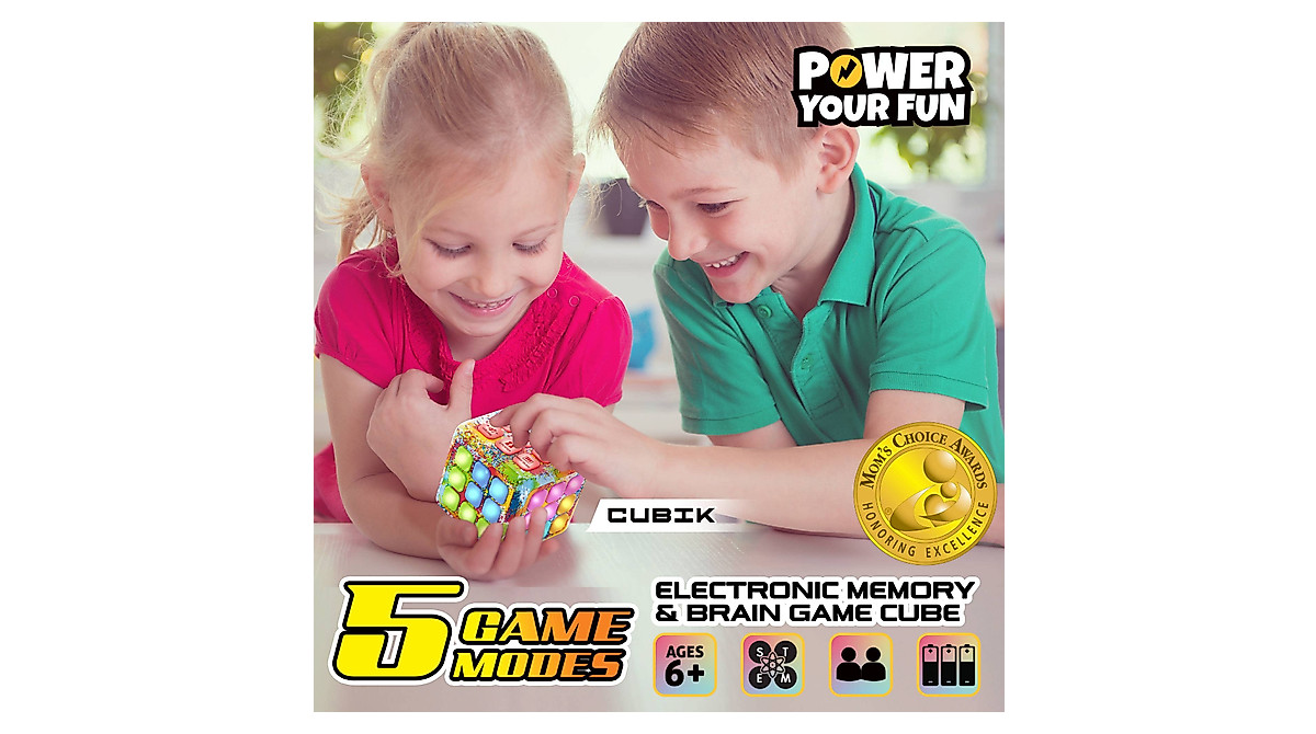 Power Your Fun Cubik LED Flashing Cube - Brain & Memory Game