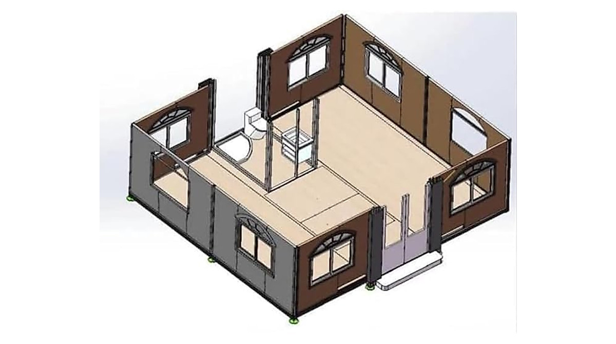 HUGHEARTS Mobile Expandable Tiny Home - Versatile & Affordable