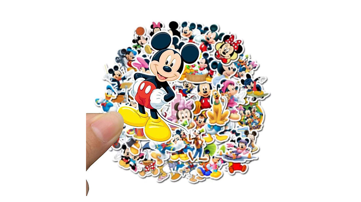 50Pcs Disney Mickey Vinyl Stickers for Laptops, Water Bottles & More