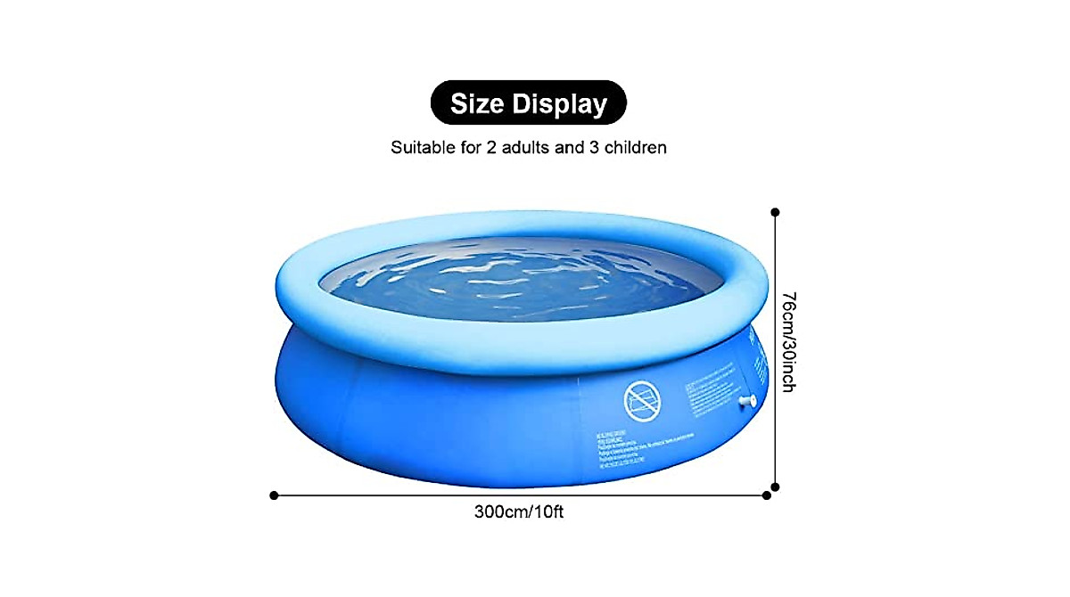 Durable 8ft Family Inflatable Pool for Kids & Adults - Easy Setup