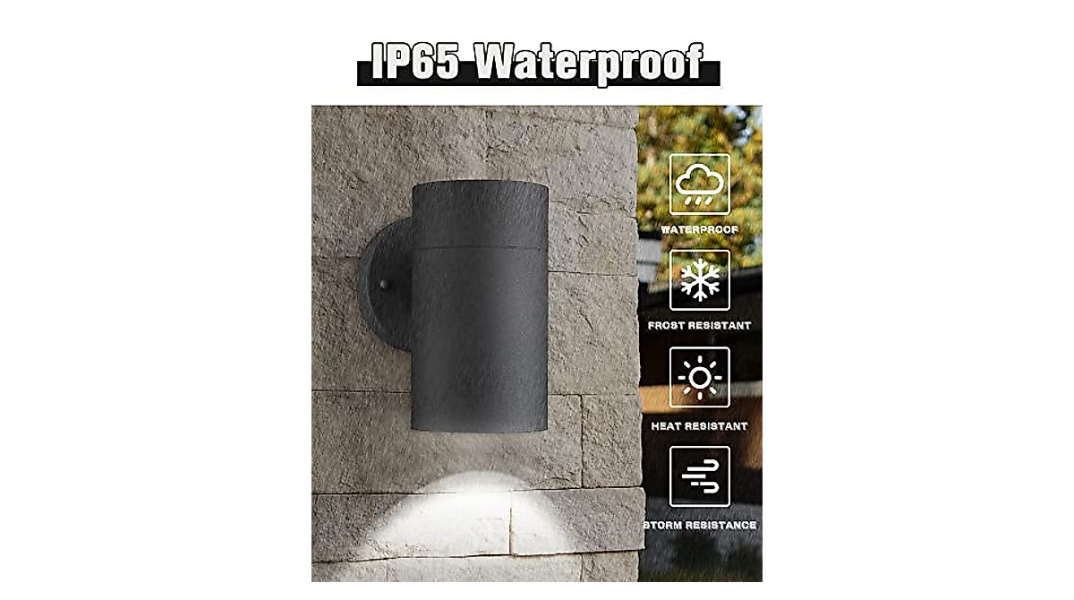 Buy Ken & Ricky Outdoor Wall Light - Matte Black Sconce