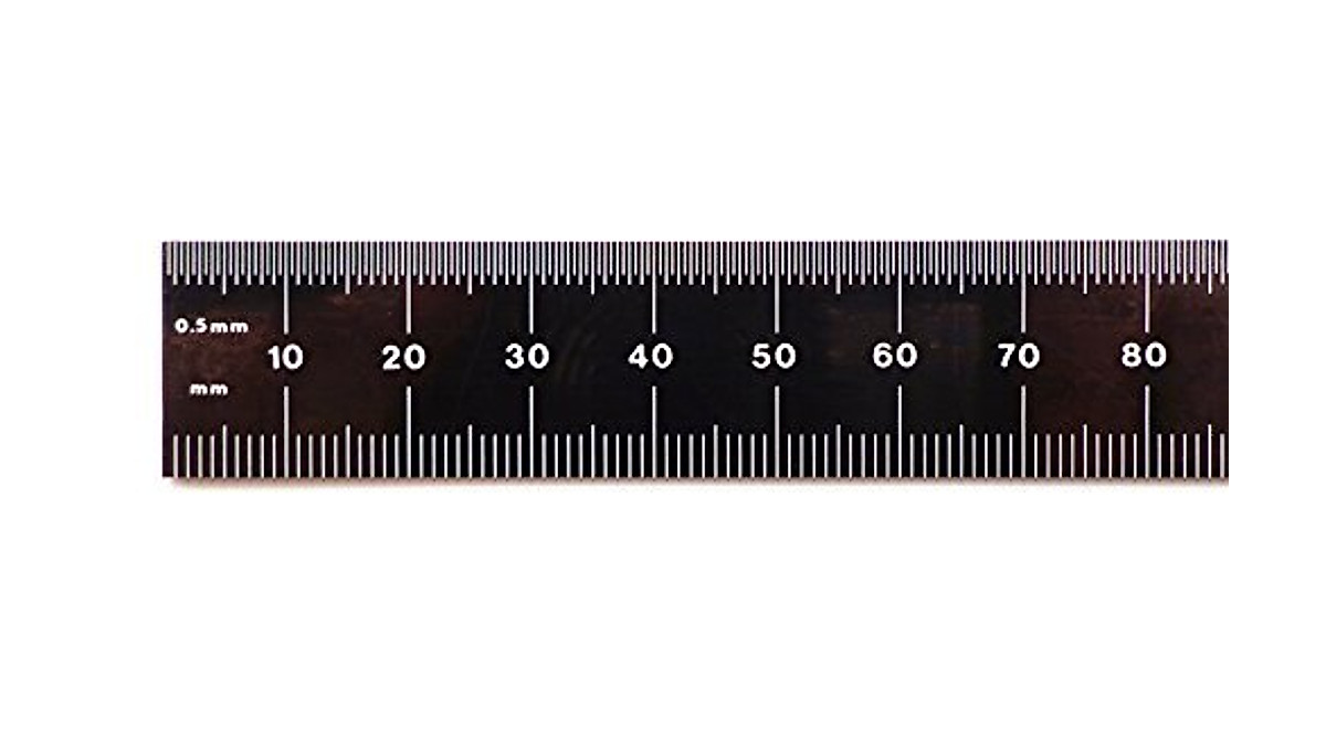 PEC Tools 300mm Black Chrome Machinist Ruler – Precision & Durability
