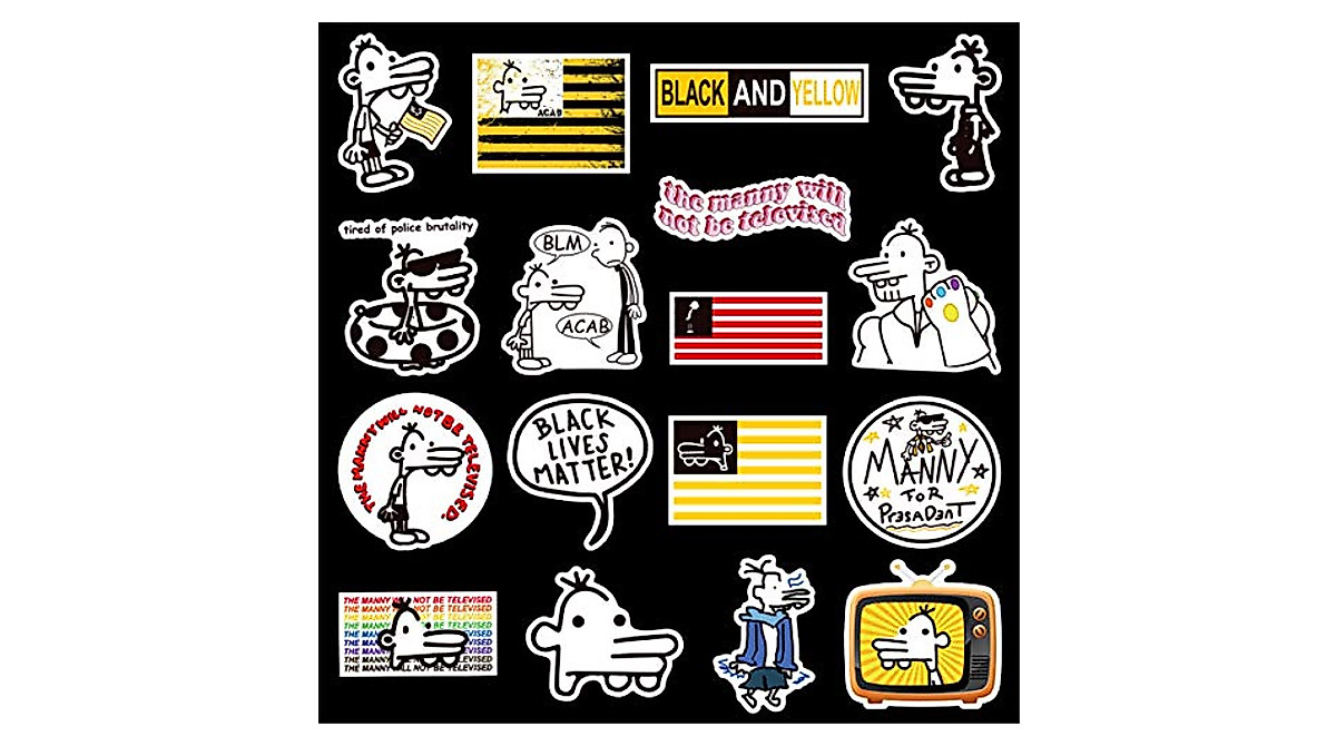 Wimpy Kid Stickers - 50 Fun Vinyl for Personalization