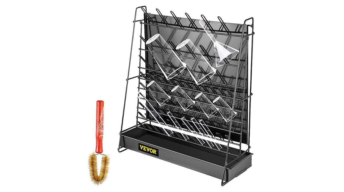 VEVOR Lab Drying Rack - Holds 90 Glassware Items | Durable Steel Design