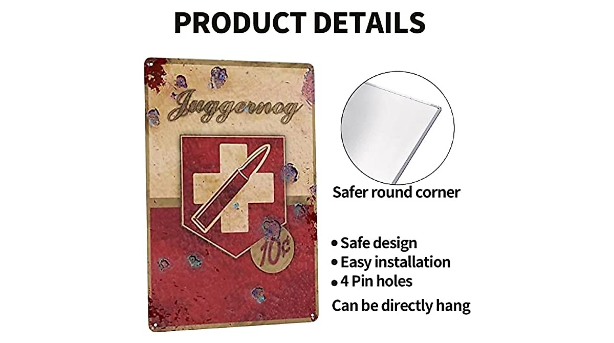 Juggernog Call of Duty Zombies Metal Sign - Retro Game Decor