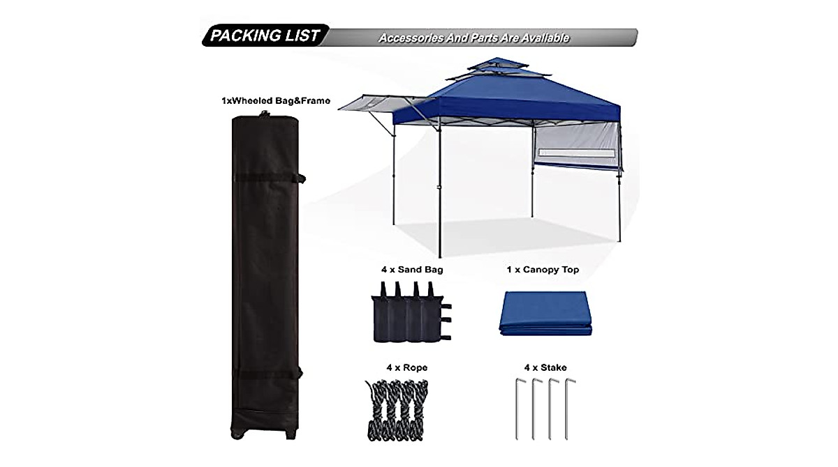 ABCCANOPY 3-Tier Instant Canopy - Extra Shade & Durability