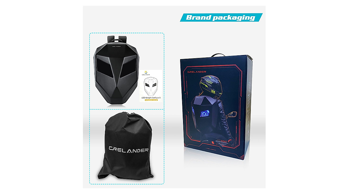 Crelander LED Motorcycle Backpack | Programmable & Expandable Laptop Bag