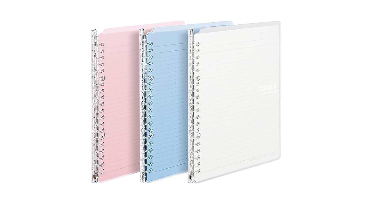 Kokuyo Campus Smart Ring Binders 3 Pack | Light Colors & Locking System