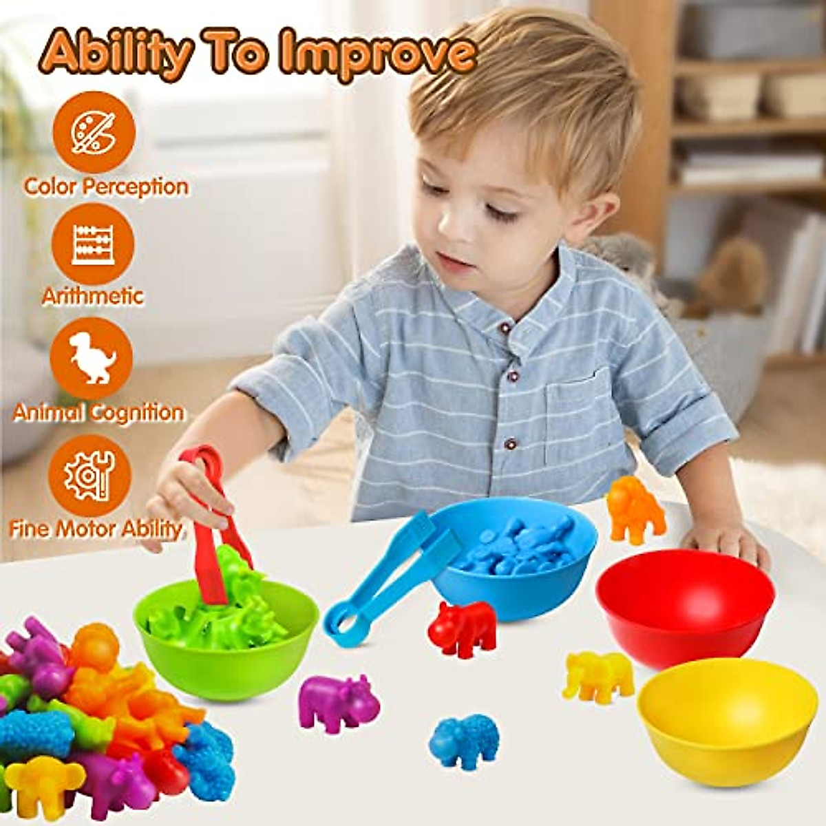 JOCHA Color Sorting Toys for Toddlers - Fun Learning