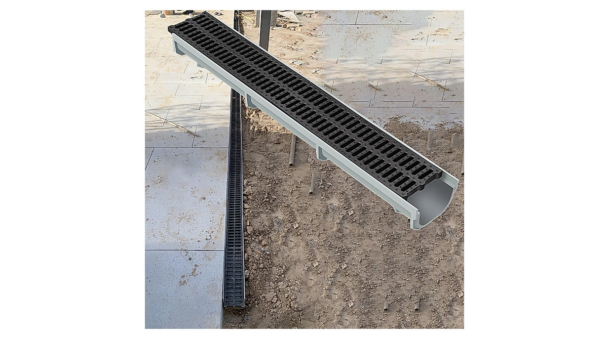 Heavy Duty Driveway Channel Drain for Pavers - Waterproof & Rustproof