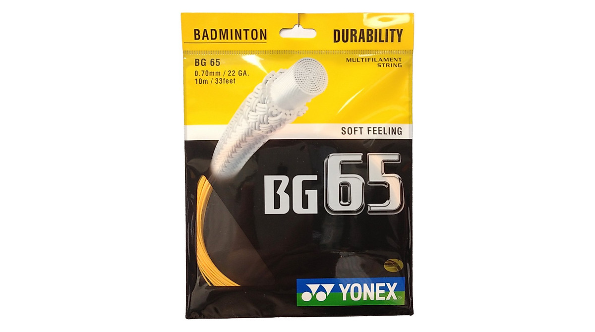 Yonex BG 65 Badminton String - Durable & Comfortable Orange