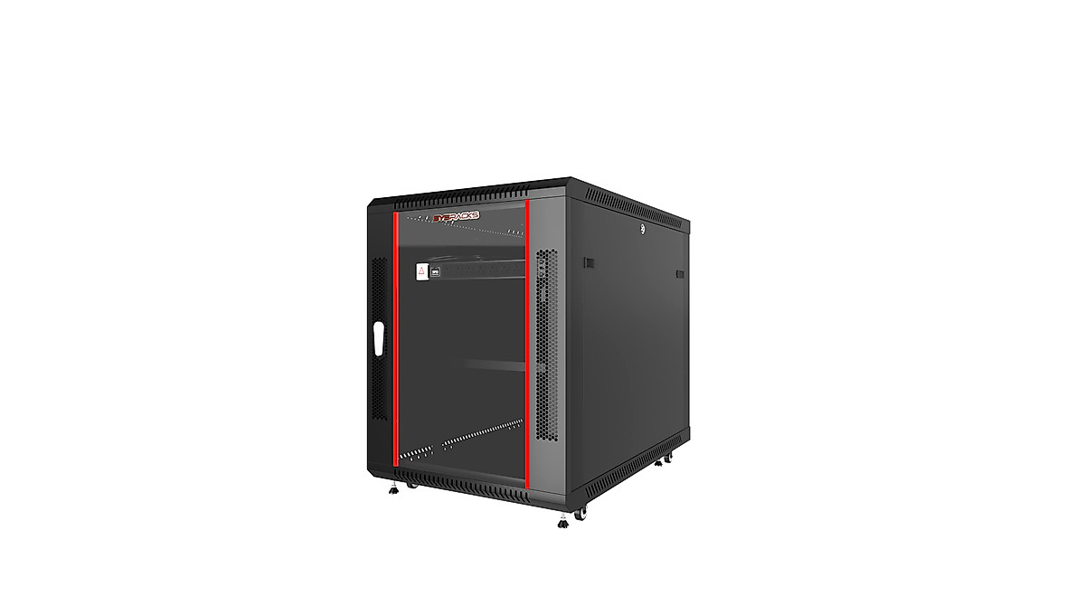Secure 12U Server Rack with Powerbar, Caster & Cooling | Sysracks