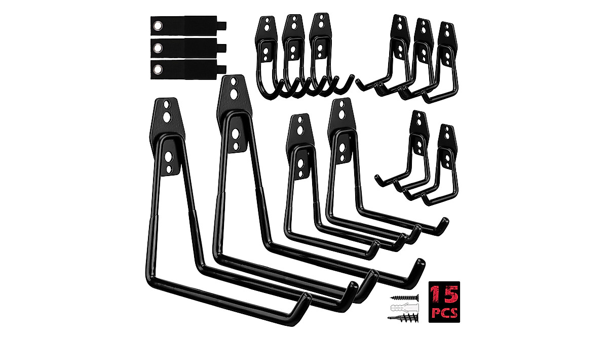 SEDY Heavy Duty Garage Wall Hooks: Tool & Bike Storage Set