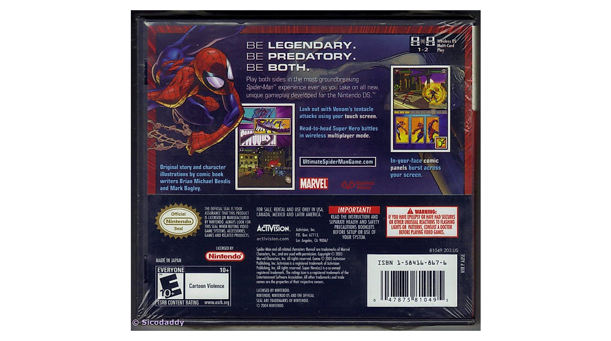 Ultimate Spider-Man Nintendo DS Game - Play as Hero & Villain