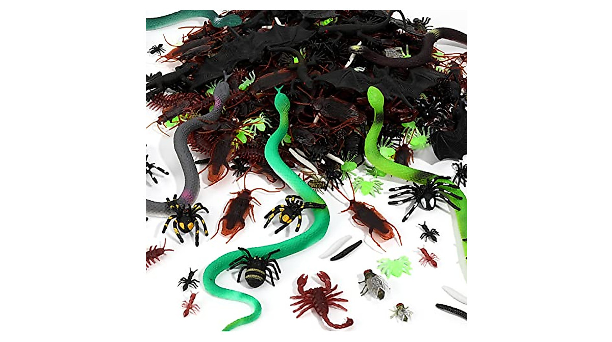 Realistic Fake Bugs Bulk - 224 Assorted Plastic Insects Set