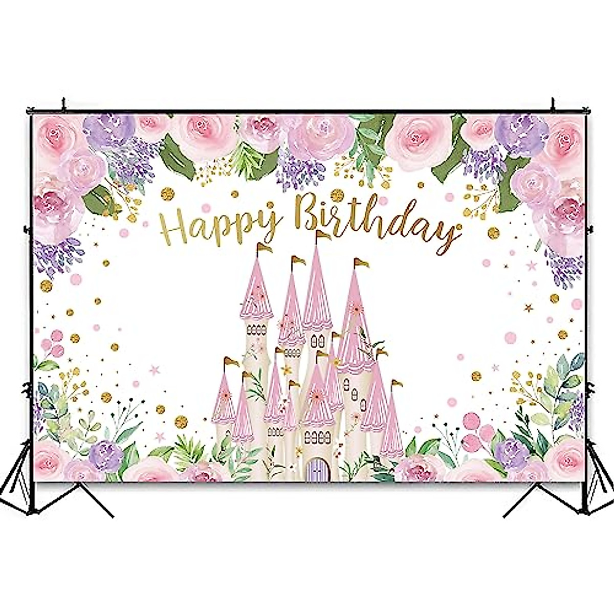 Princess Party Backdrop Decorations - HIPVVILD