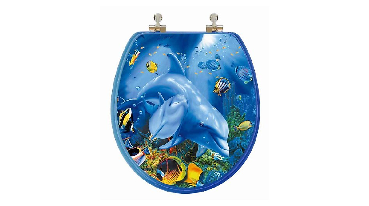 TOPSEAT 3D Ocean Dolphin Toilet Seat - Comfort & Style