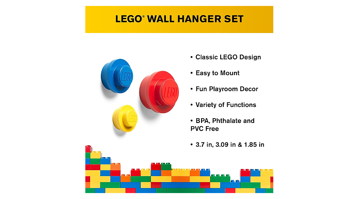 Room Copenhagen LEGO Wall Hanger Set - Fun & Functional