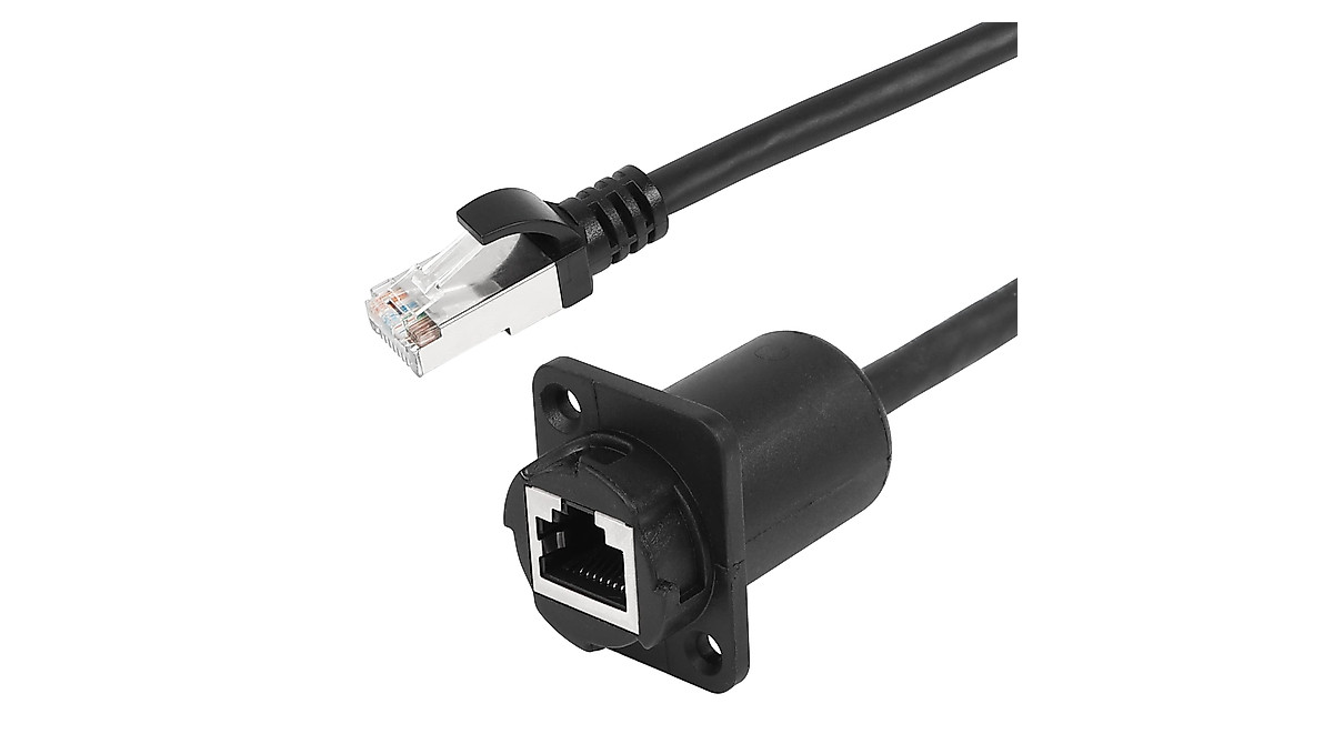 CERRXIAN Waterproof RJ45 Ethernet Extension Cable 35cm