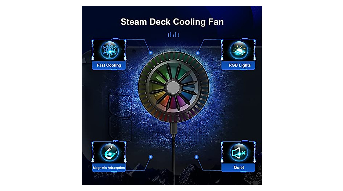 DEVASO Steam Deck Fan – Fast Cooling & RGB Light for Nintendo Switch