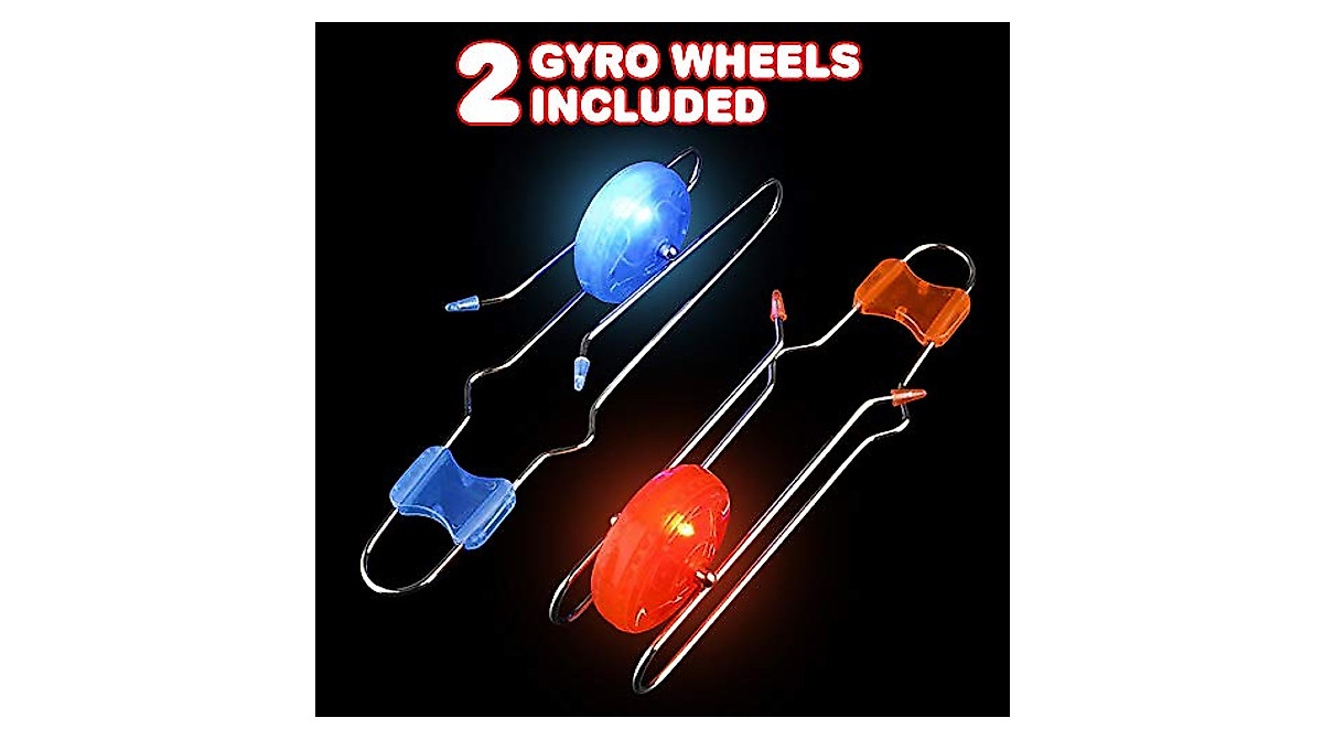 ArtCreativity Retro Light Up Gyro Wheels Set for Kids | Fun STEM Toy