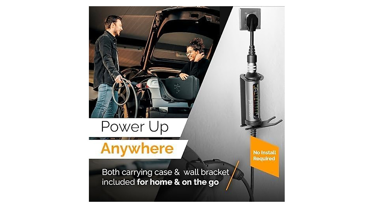J+ Portable Level 2 EV Charger - Fast, Reliable & Versatile
