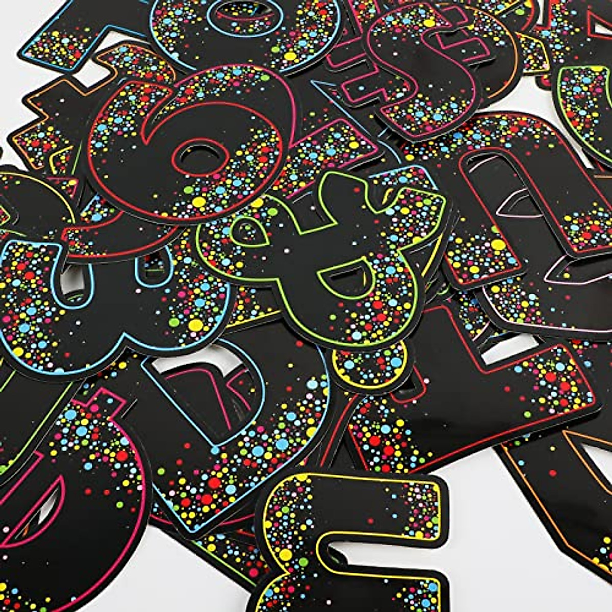 Colorful 76 Pcs Alphabet Letters & Numbers Classroom Set