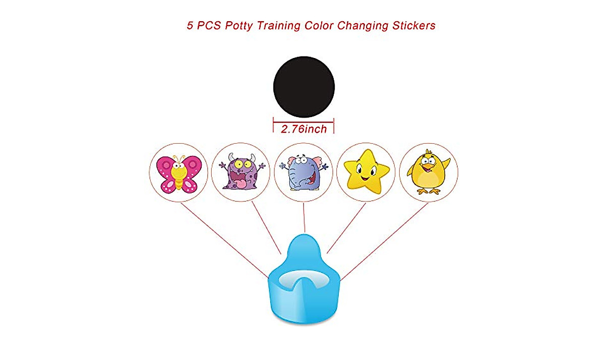 Potty Training Color Changing Stickers, Baby Toilet Training Sticker ...