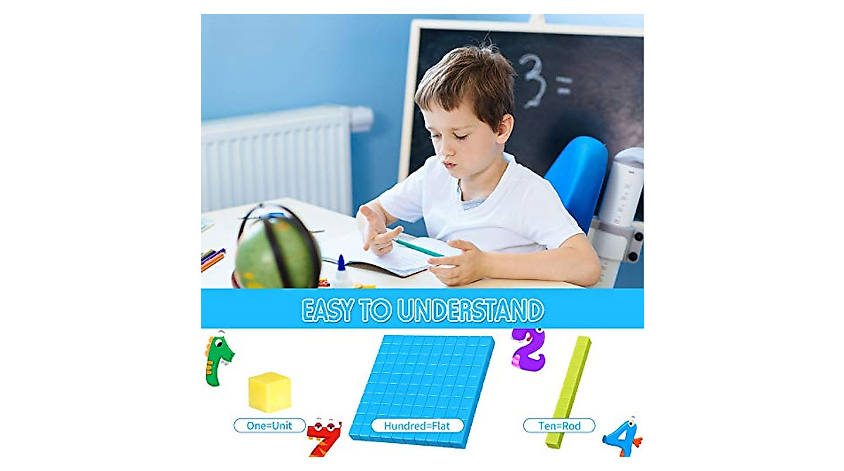 121-Piece Educational Base Ten Set for Kids