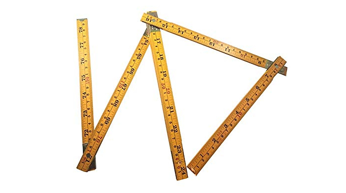 Binzer Wooden Folding Ruler - Metric & Standard Use
