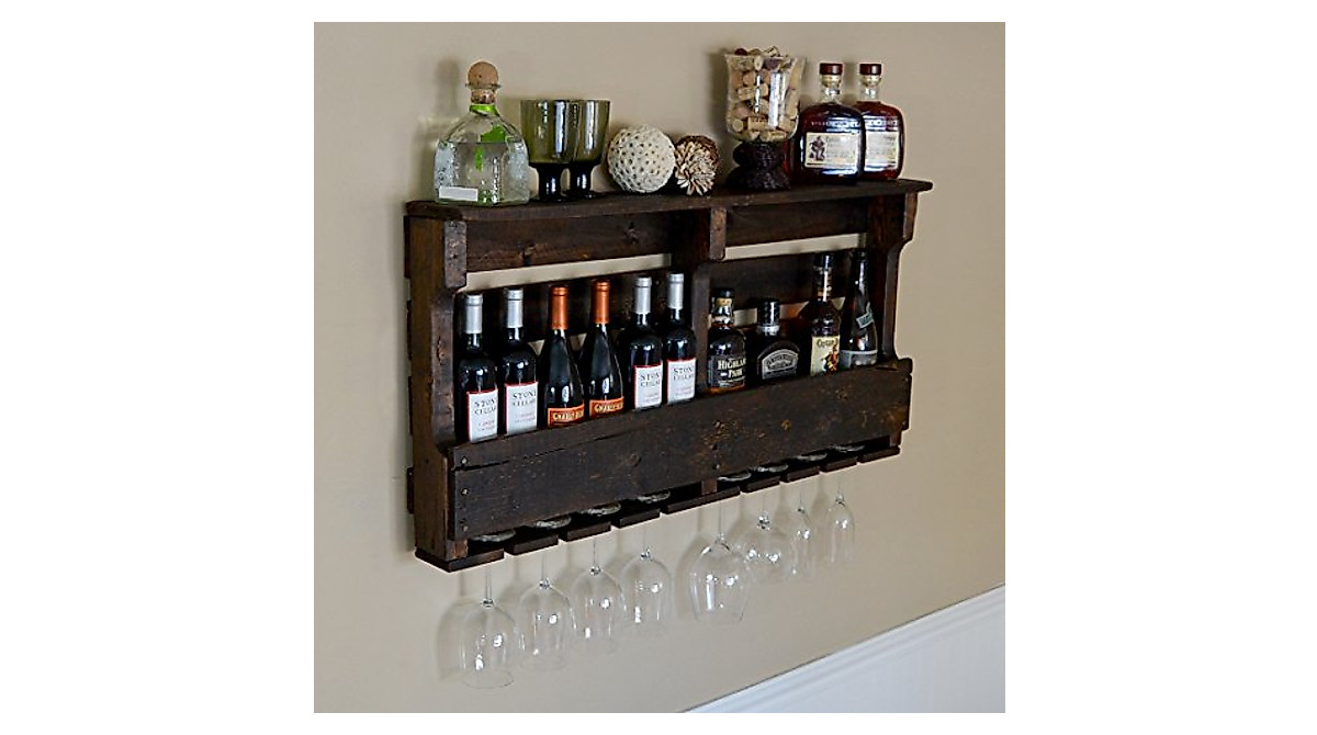 Great Lakes Wall Mounted Wine Rack | Rustic Charm