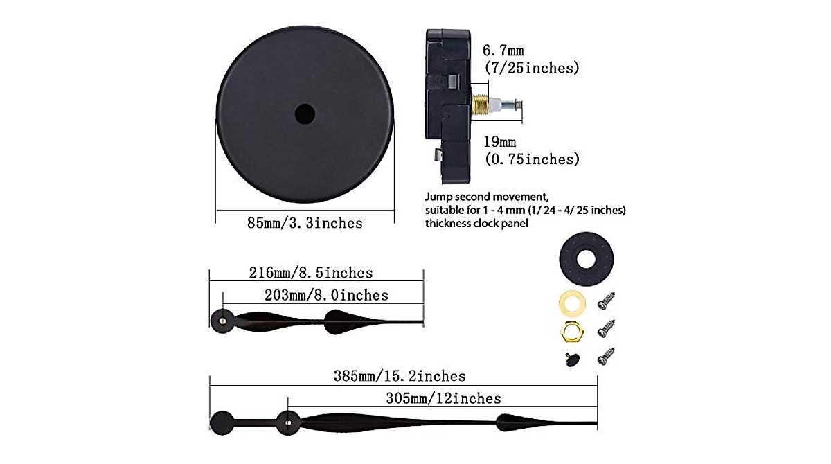 Hicarer DIY Large Clock Hands for Wall Clocks - Home & Office Decor