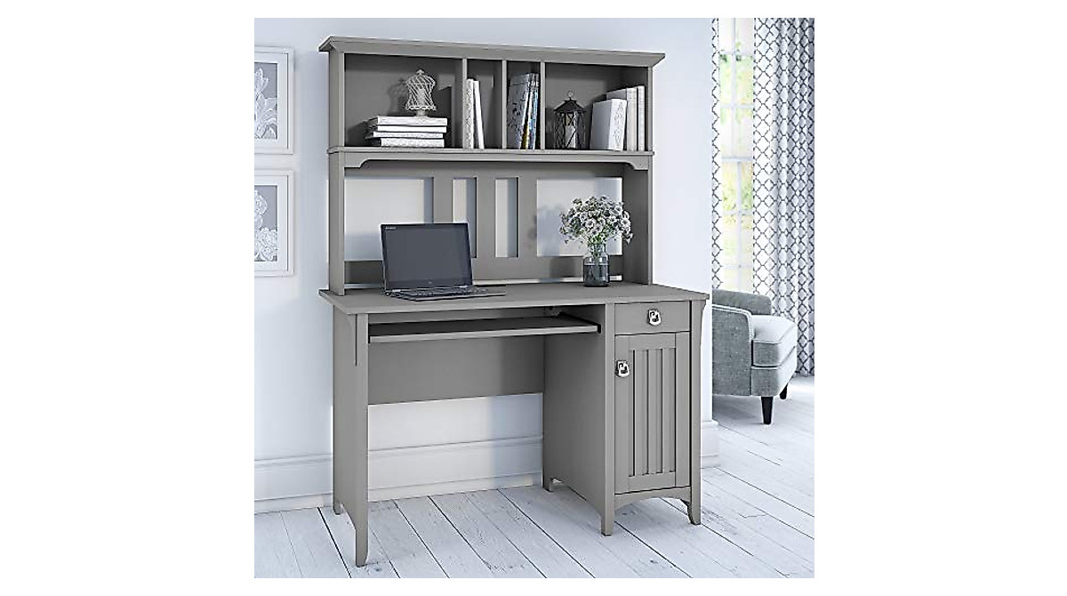 Bush Furniture Salinas Computer Hutch - Modern Office Desk