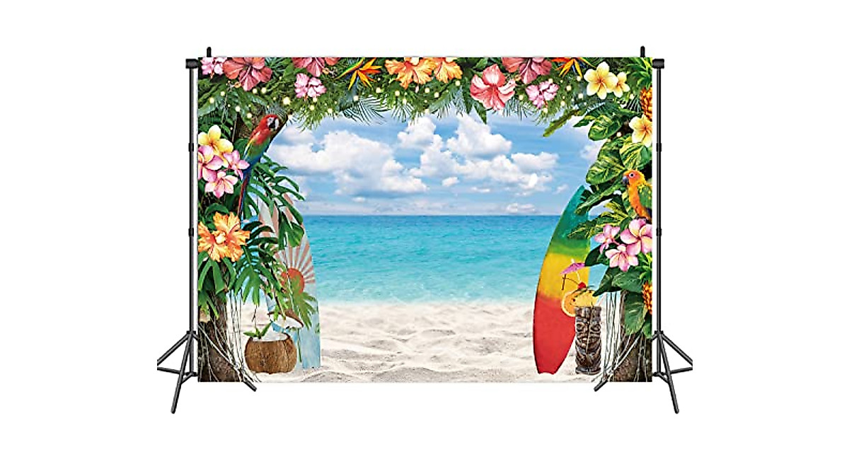 Hawaiian Beach Backdrop - Perfect for Parties & Photoshoots | BUTEN