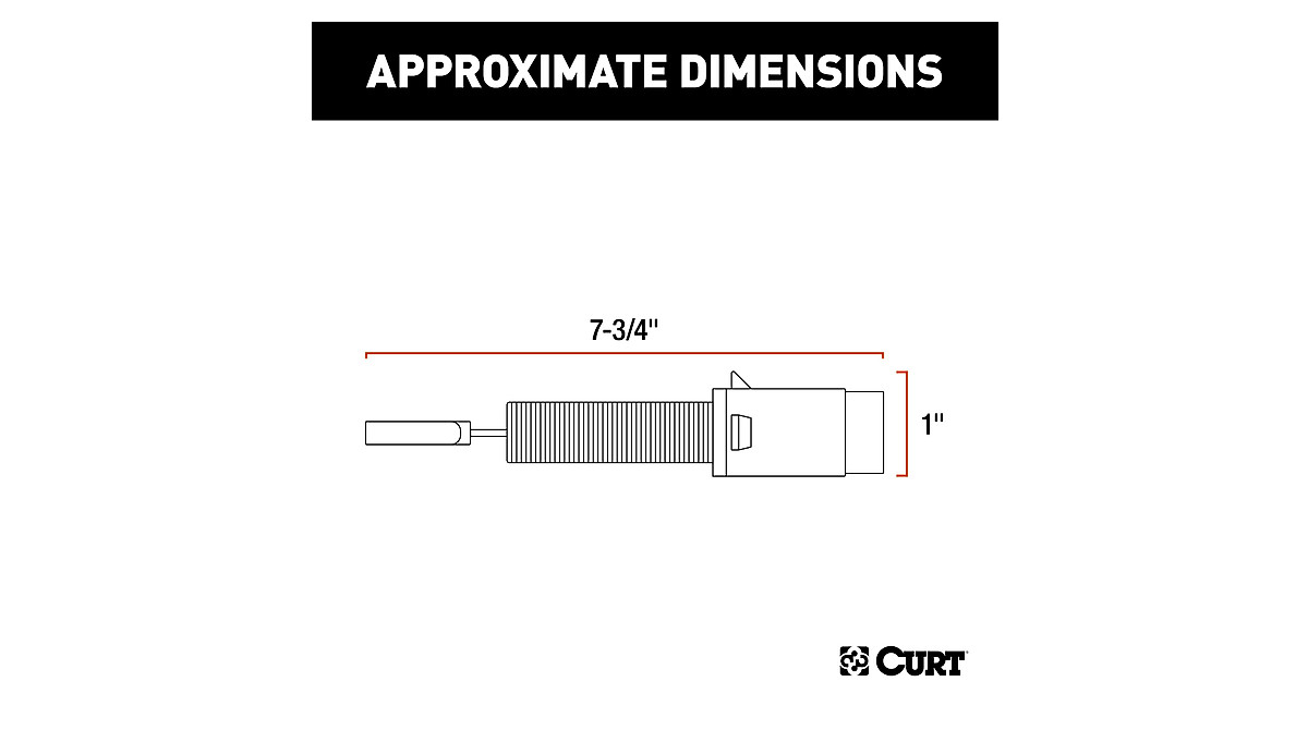 CURT 57225 4-Pin Vehicle to 4-Way Trailer Wiring Adapter