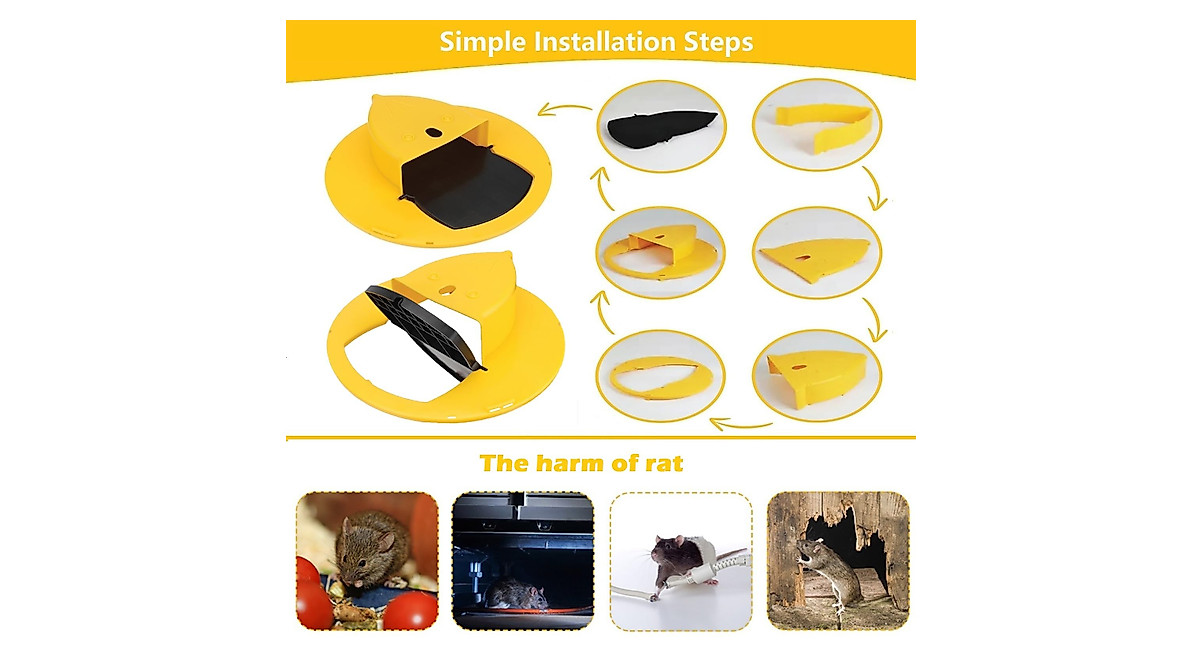 Humane Mouse Trap Bucket Lid - Auto Reset, 2 Pack