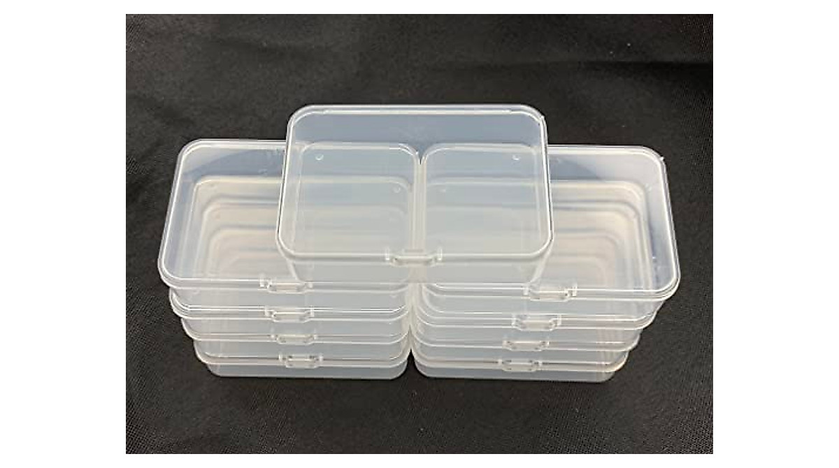 Pack of 9 Snap Tight Clear Plastic Storage Boxes