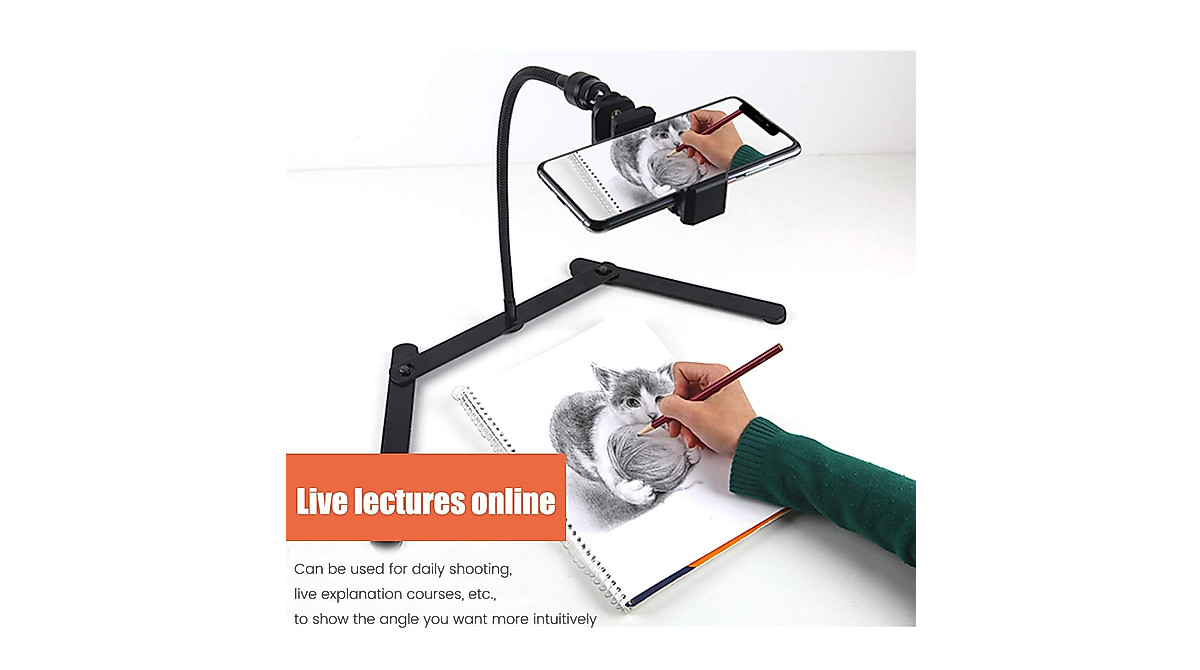 Adjustable Tripod with Phone Holder for Live Streaming