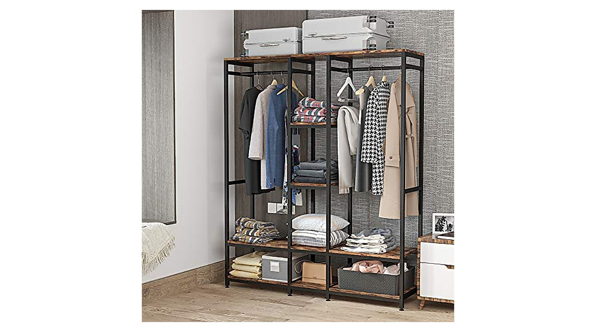 Tribesigns Double Rod Closet Organizer - Heavy Duty Storage