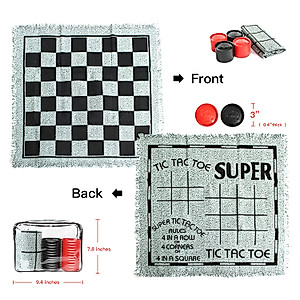 Giant Checkers Set - 3 in 1 Fun for All Ages