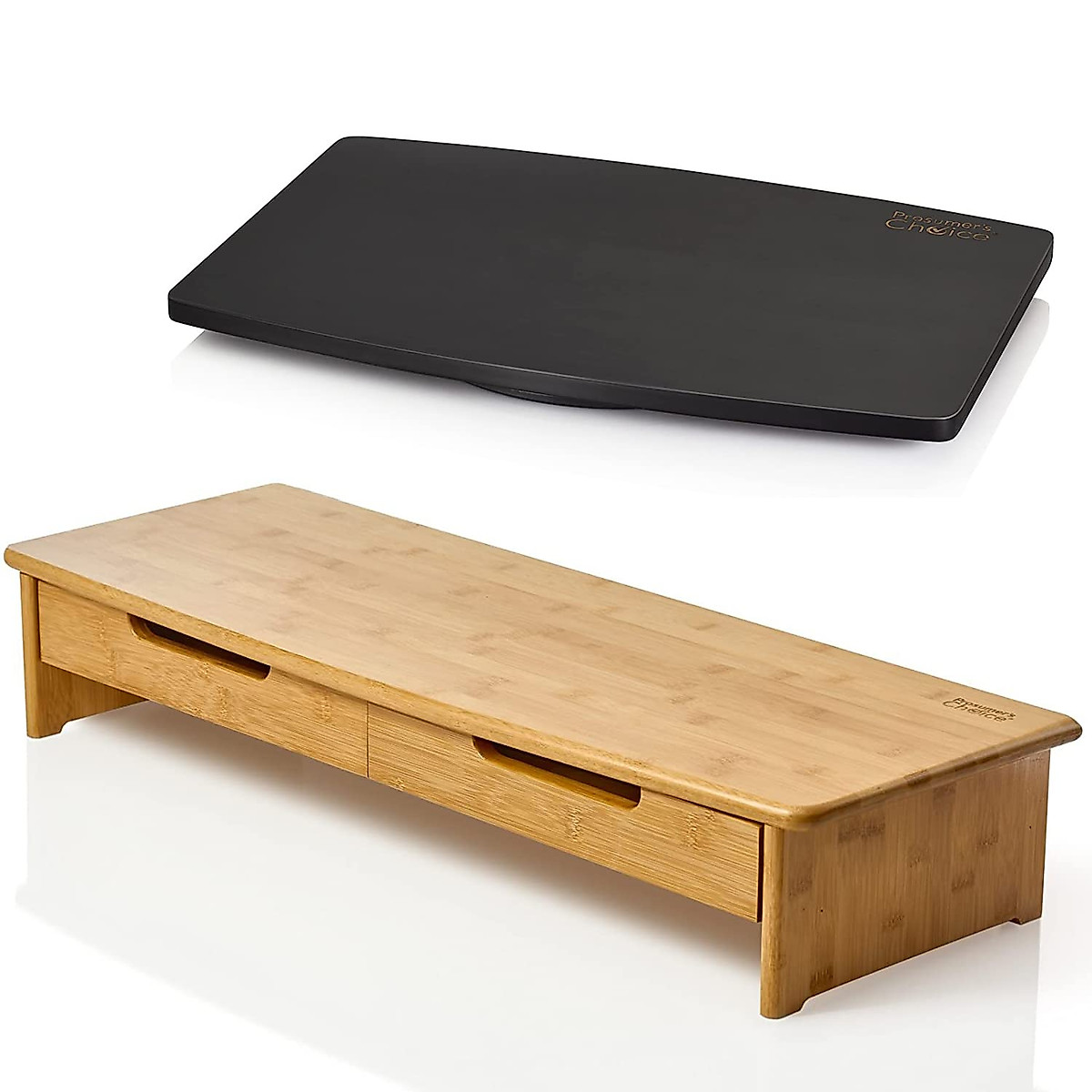 Prosumer's Choice Bamboo TV Swivel Stand for Up to 65-Inch TVs