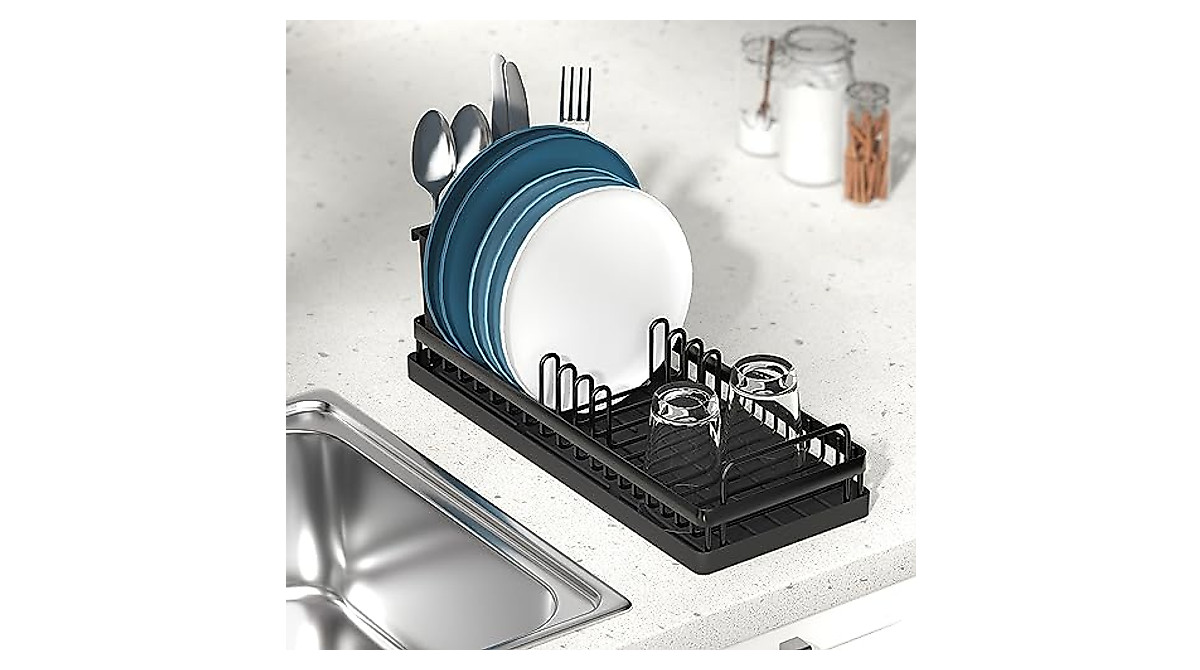 Compact CHLORYARD Dish Drying Rack & Silicone Mats