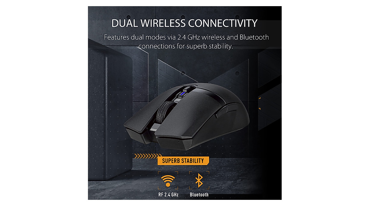 ASUS TUF M4 Gaming Wireless Mouse - Dual Bluetooth & RF, 12K DPI ...