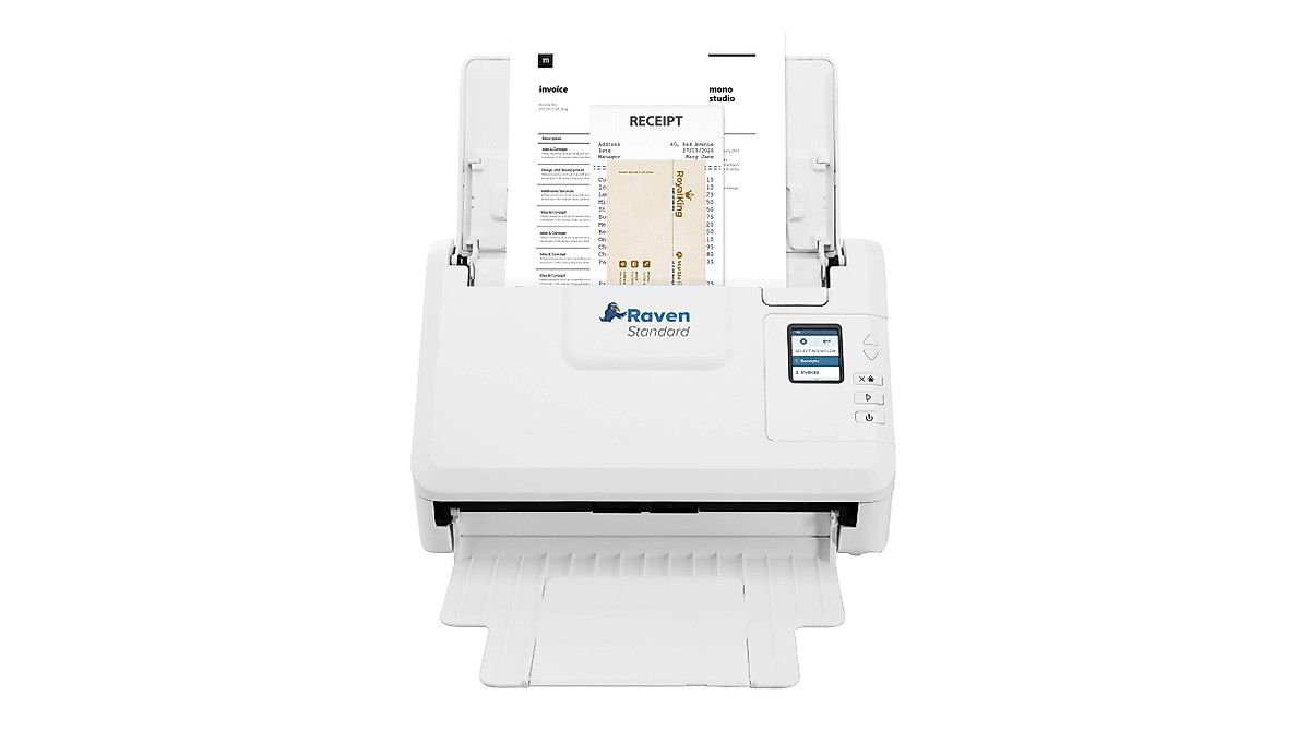 Raven Select Document Scanner for Windows & Mac - Fast Two-Sided Scanning