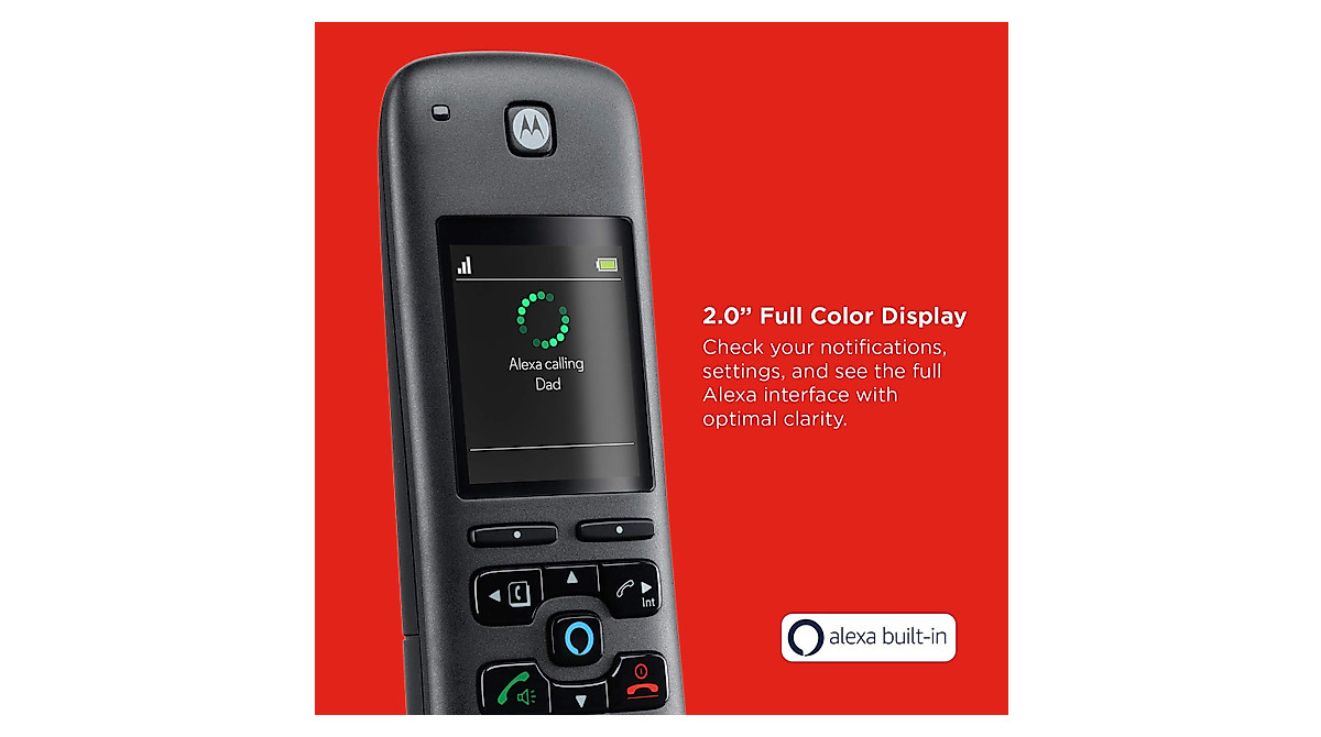 Motorola AX DECT 6.0 Cordless Handset with Alexa