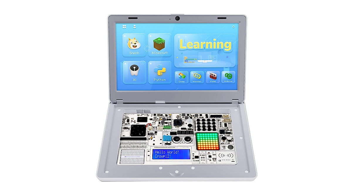 Raspberry Pi Programming Laptop - CrowPi2 Kit for Learning & AI