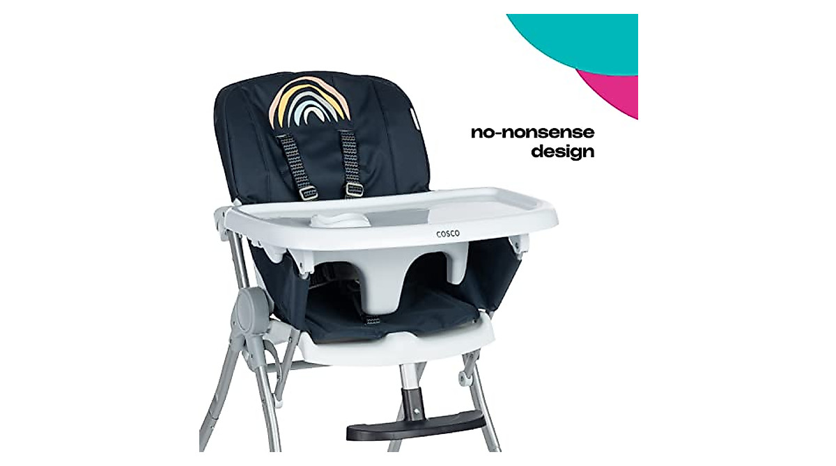 Cosco Rainbow Foldable High Chair - Compact, Adjustable & Portable