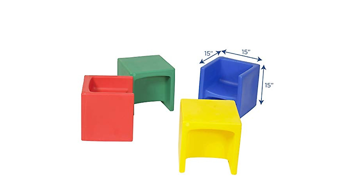Children's Factory Cube Chairs Set - Durable, Versatile Kids Seating